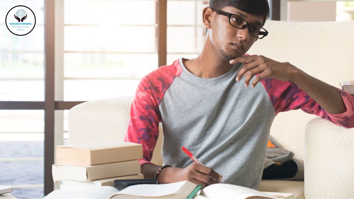 Student learning how to manage board exam stress and stay calm during studies