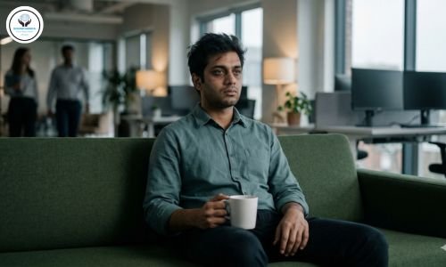 A professional experiencing physical and emotional signs of burnout at work